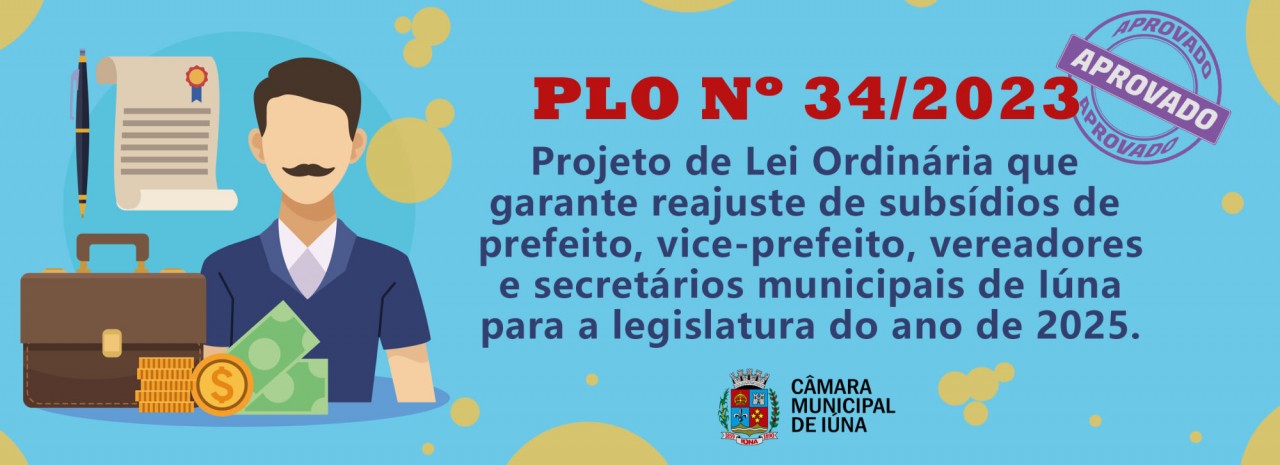 Aprovado PL que fixa subsídios de prefeito, vice-prefeito, vereadores e secretários municipais