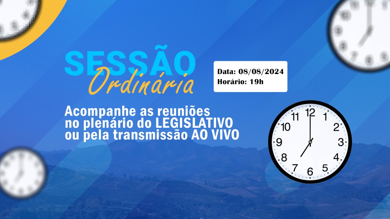 Câmara Municipal realiza 19ª Sessão Ordinária nesta quinta-feira (08)