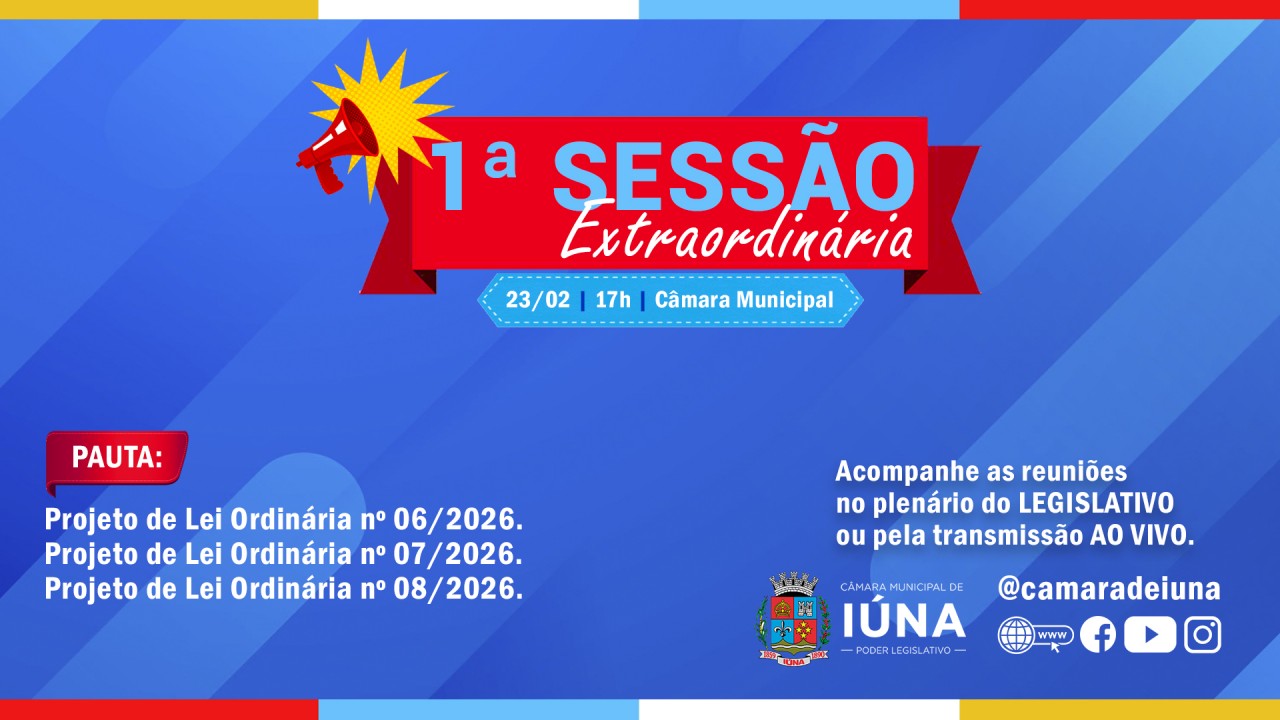 Câmara de Iúna convoca sessão extraordinária para votar investimentos na educação e infraestrutura