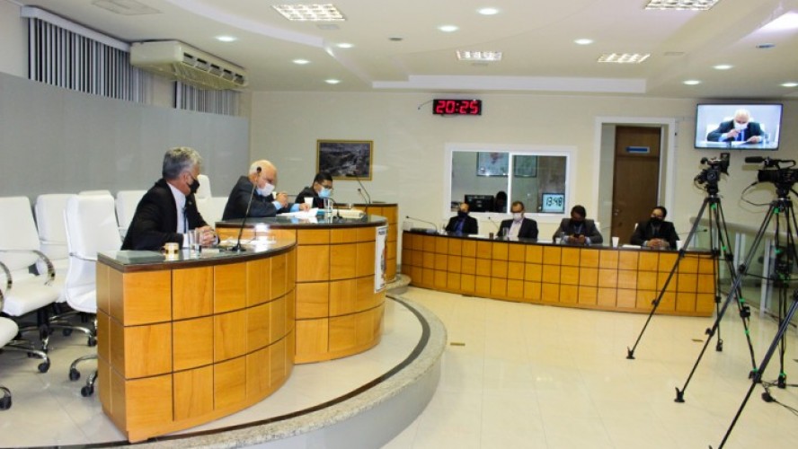 Vereador durante sessão da Câmara