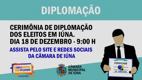 Diplomação dos eleitos em Iúna acontece nesta sexta-feira (18)