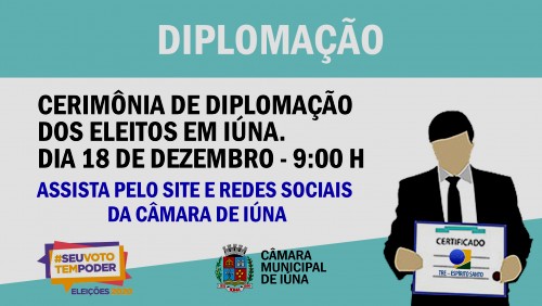 Diplomação dos eleitos em Iúna acontece nesta sexta-feira (18) Diplomação dos eleitos em Iúna acontece nesta sexta-feira (18)