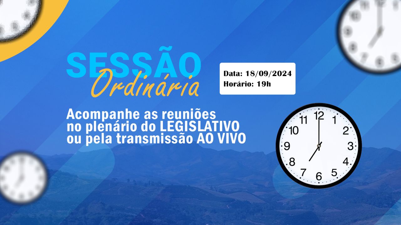 Câmara Municipal realiza 23ª Sessão Ordinária nesta quarta-feira (18) Câmara Municipal realiza 23ª Sessão Ordinária nesta quarta-feira (18)
